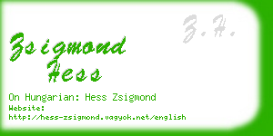 zsigmond hess business card